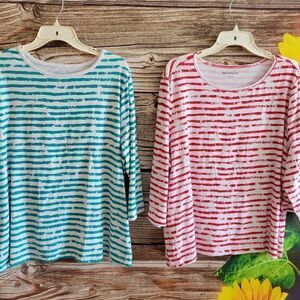 Mom Thomas set of Women's Mid Sleeve tops size : 3XL Pre-owned